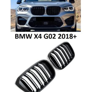 Grile Duble Centrale Model Pianno Black Calitate PREMIUM Dedicate BMW X4 G02 2018 -2021