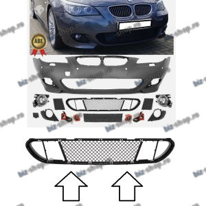 Grila centrala inferioara Dedicata BMW Seria 5 E60 E61 2003-2009 pentru bara Mtech